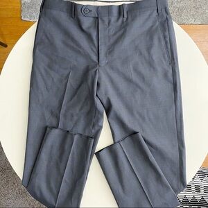 JB Britches Torino Flat Front Wool Blend Trouser Plaid Dress Pants Waist 34